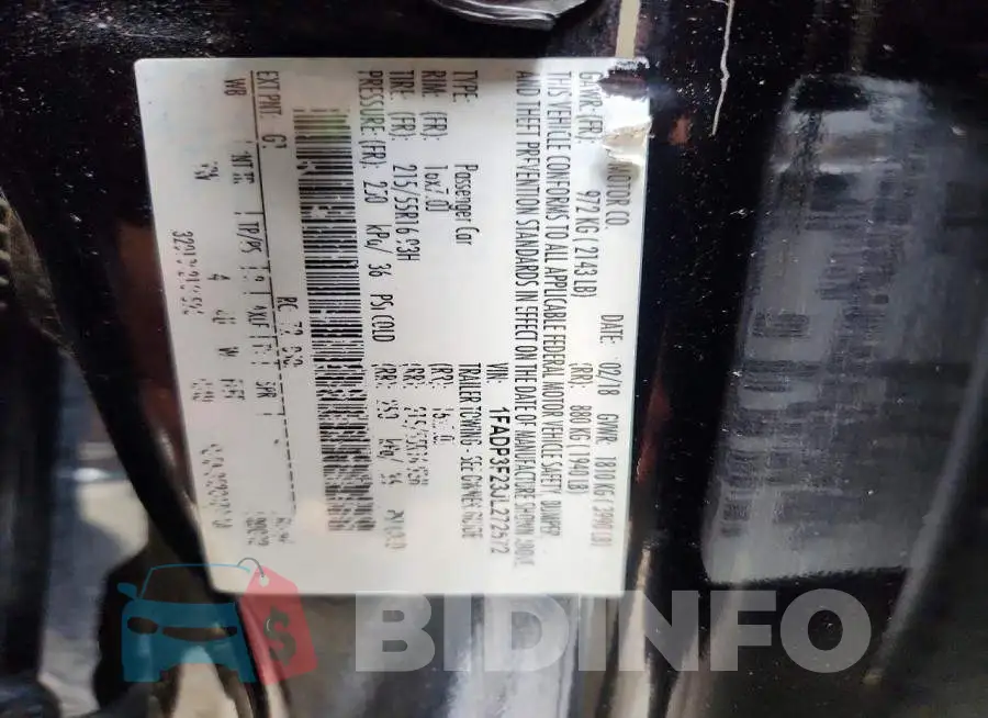 1FADP3F23JL272572 Photo# 12