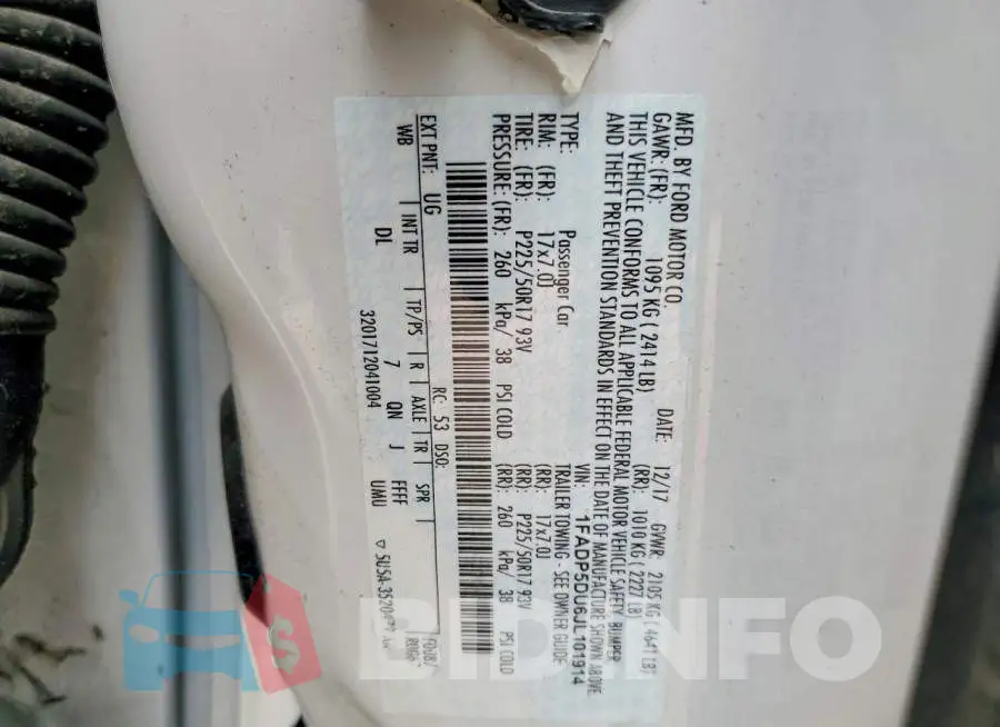 1FADP5DU6JL101914 Photo# 12