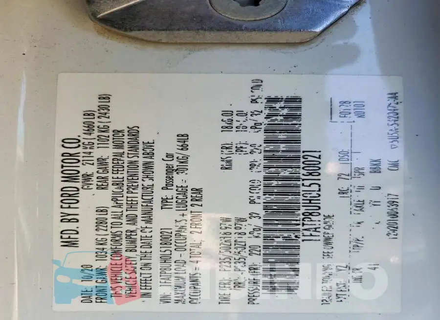 1FATP8UH0L5180021 Photo# 13