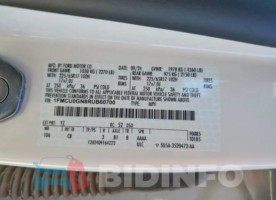1FMCU0GN8RUB60700 Photo# 14