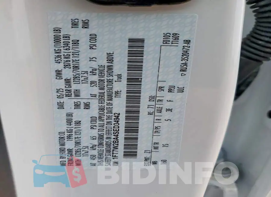 1FT7W2BA4SED34942 Photo# 12