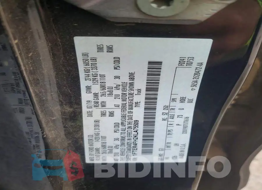 1FTER4FH2KLA75509 Photo# 12