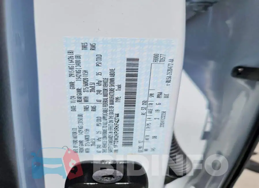 1FTEW2KP0RKF42744 Photo# 12