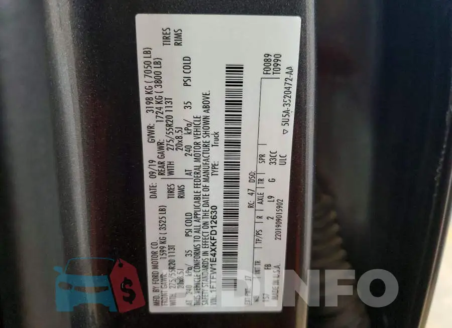 1FTFW1E4XKFD12630 Photo# 12