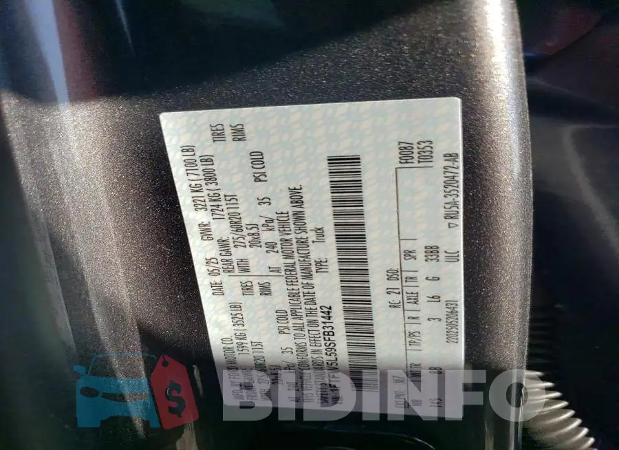 1FTFW5L59SFB31442 Photo# 12