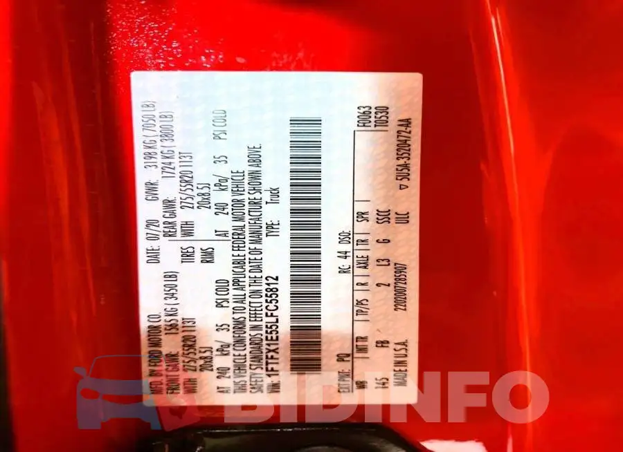 1FTFX1E55LFC55812 Photo# 12