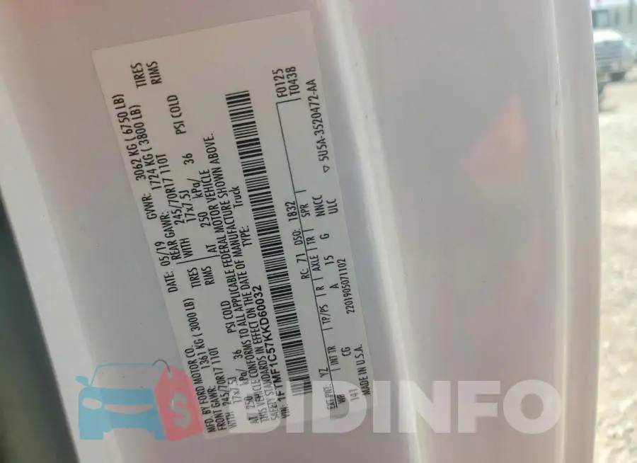 1FTMF1C57KKD60032 Photo# 12