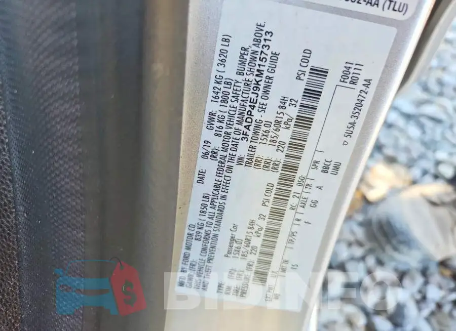 3FADP4EJ9KM157313 Photo# 12