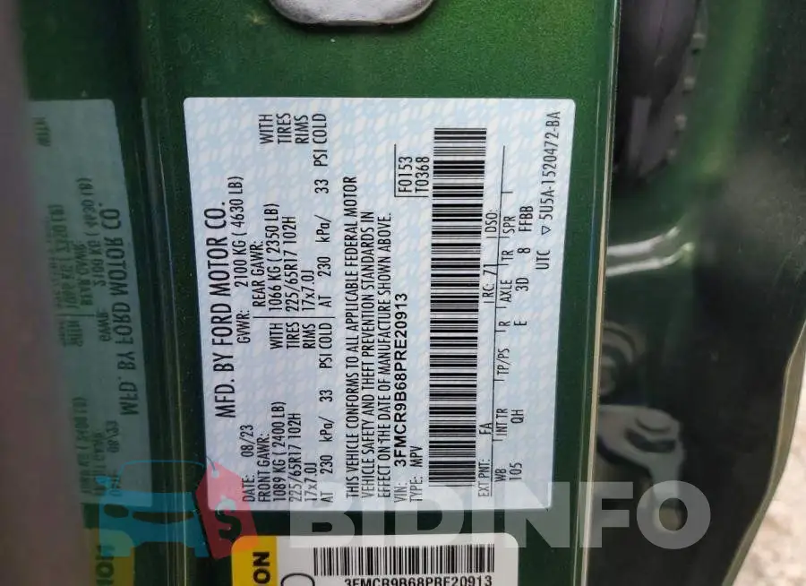 3FMCR9B68PRE20913 Photo# 13