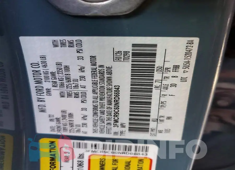 3FMCR9C60NRD66843 Photo# 13