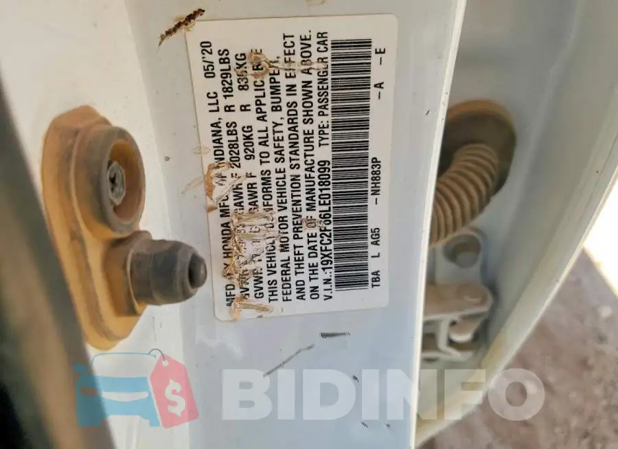 19XFC2F66LE018099 Photo# 12