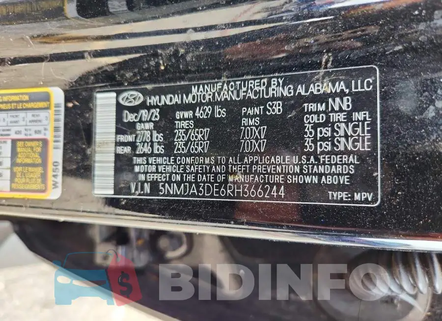 5NMJA3DE6RH366244 Photo# 13