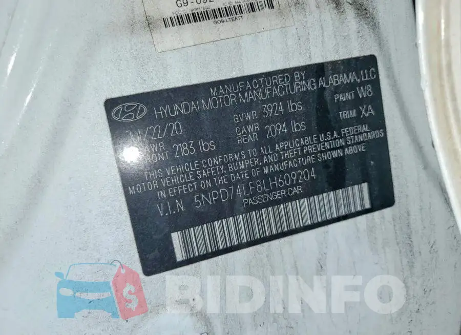 5NPD74LF8LH609204 Photo# 13