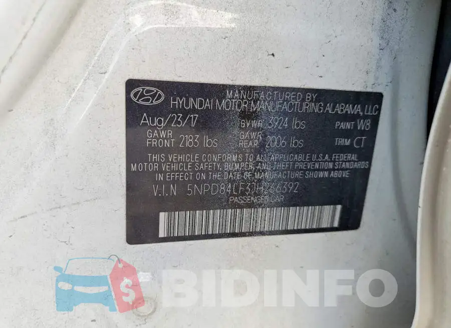 5NPD84LF3JH266392 Photo# 12