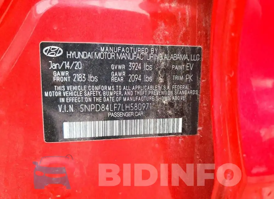 5NPD84LF7LH580971 Photo# 13
