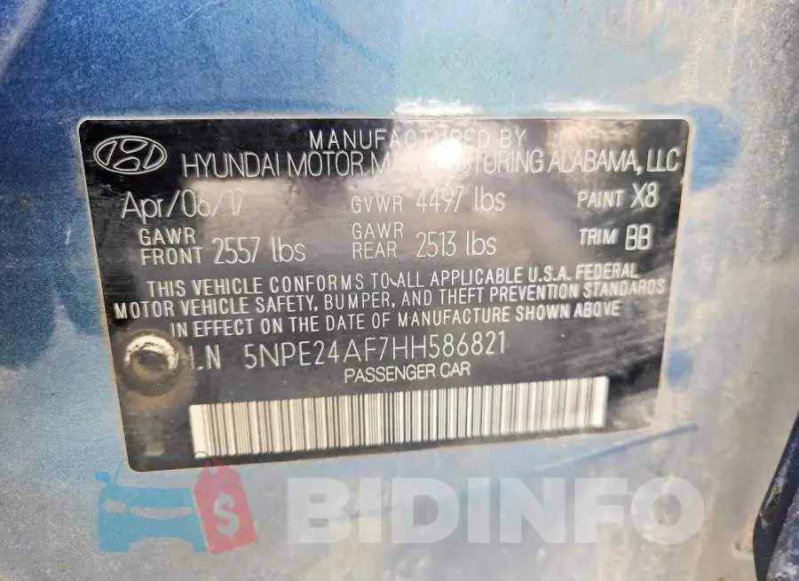 5NPE24AF7HH586821 Photo# 12