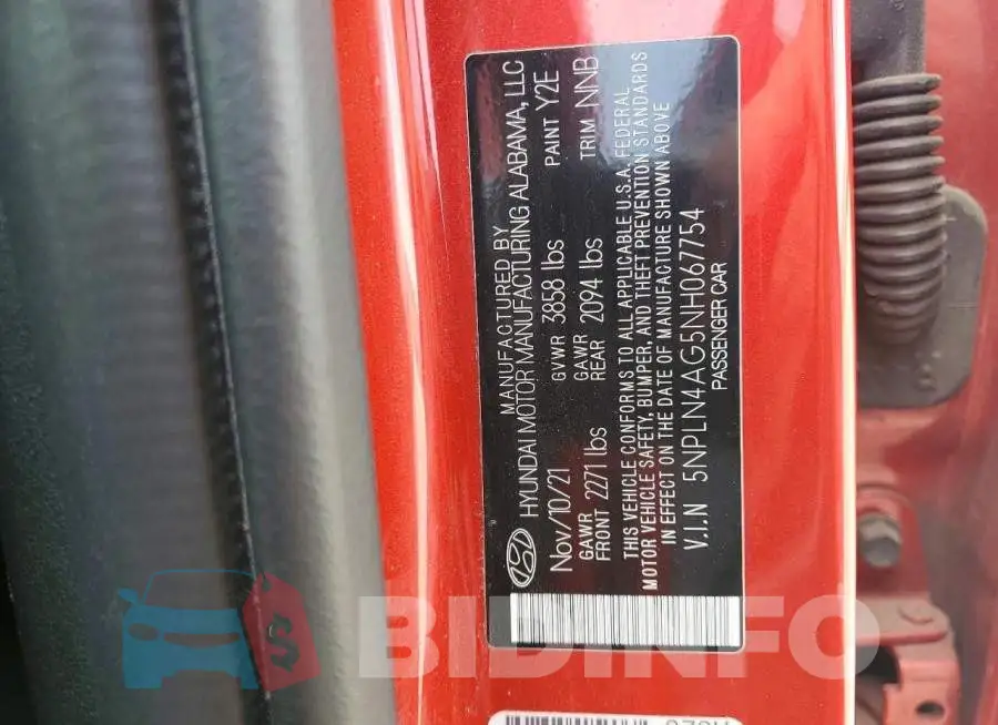 5NPLN4AG5NH067754 Photo# 12