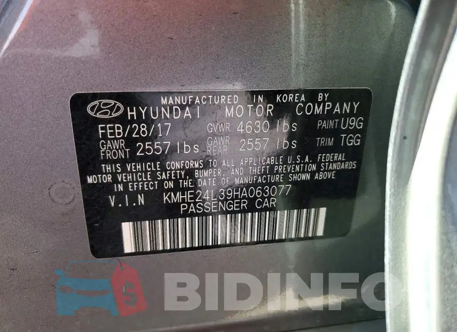KMHE24L39HA063077 Photo# 13