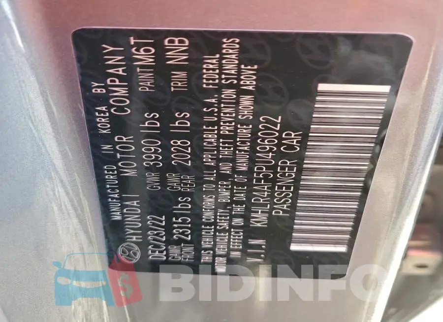 KMHLR4AF5PU496022 Photo# 13