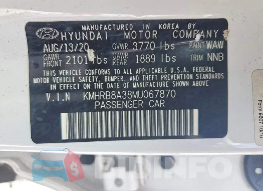 KMHRB8A38MU067870 Photo# 13