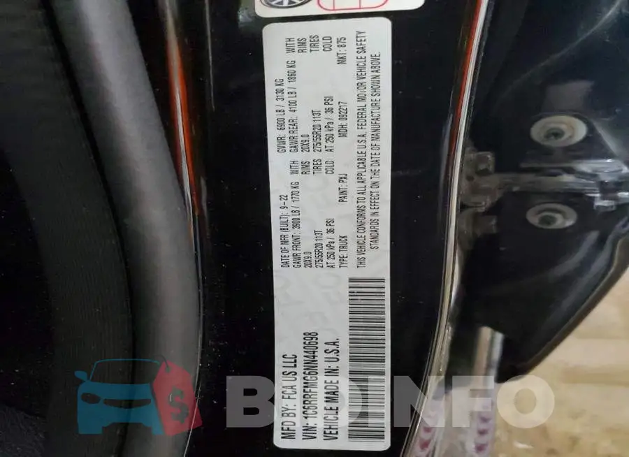 1C6RRFMG6NN440698 Photo# 13