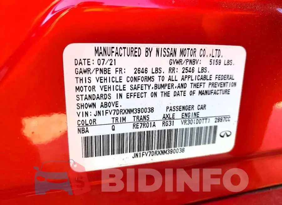 JN1FV7DRXNM390038 Photo# 12