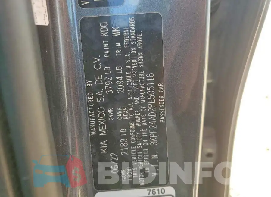 3KPF24AD2PE505116 Photo# 12