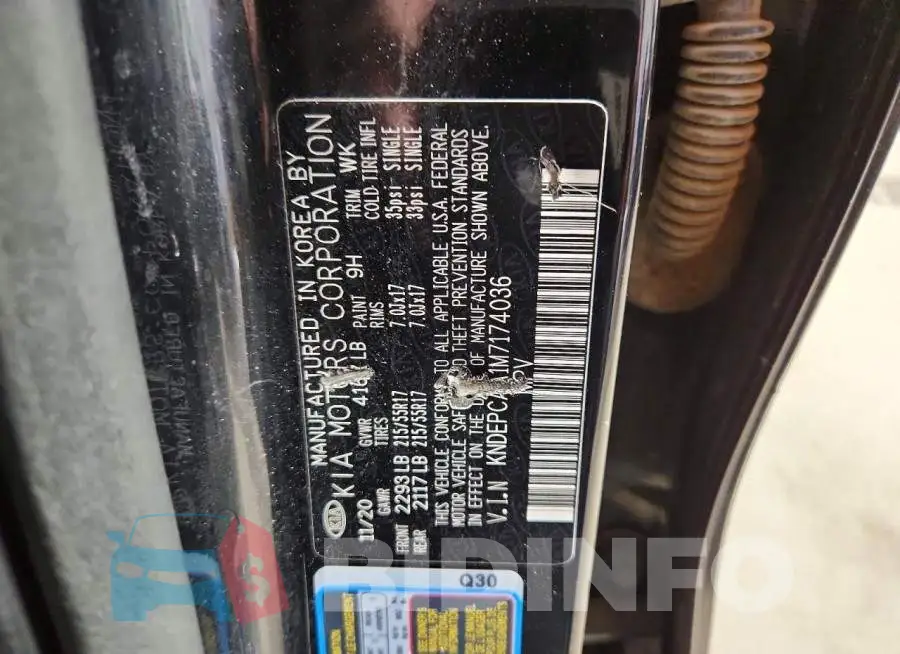 KNDEPCAA1M7174036 Photo# 13