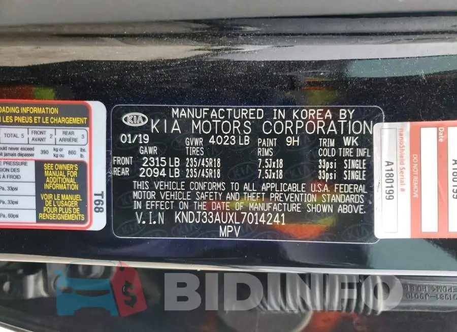 KNDJ33AUXL7014241 Photo# 13