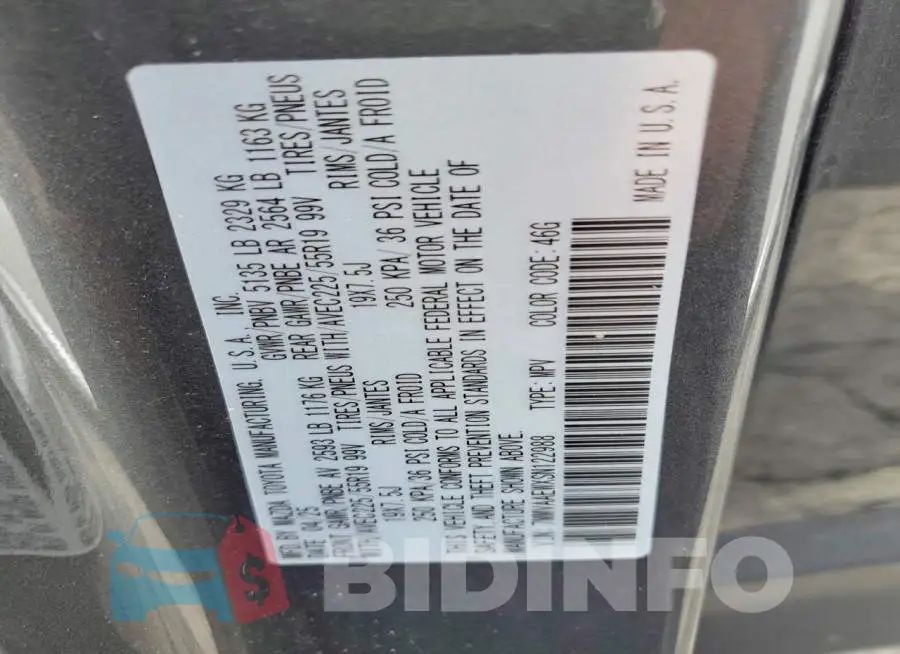 7MMVAAEWXSN122988 Photo# 13