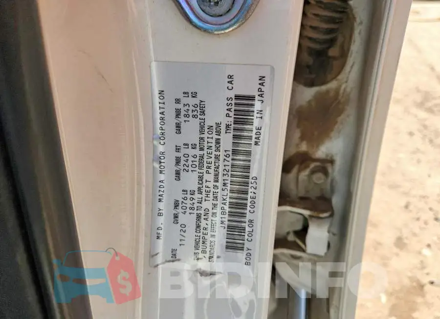 JM1BPAKL5M1321761 Photo# 12