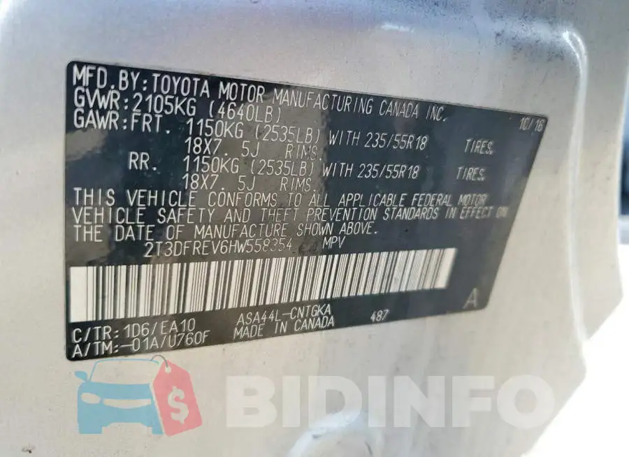 2T3DFREV6HW558354 Photo# 14