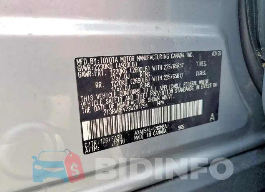 2T3RWRFV2SW281794 Photo# 13