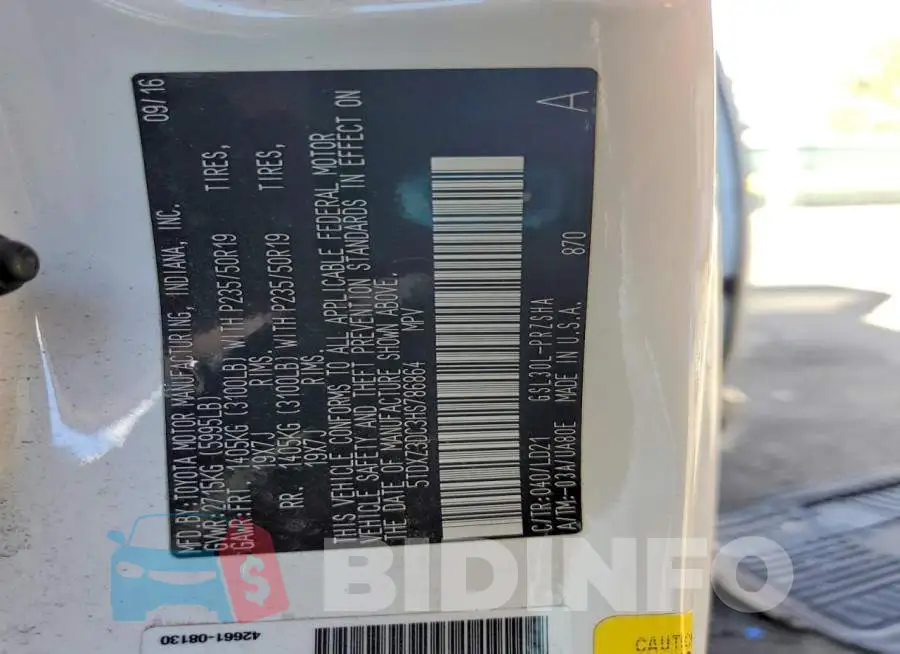 5TDXZ3DC3HS786864 Photo# 13