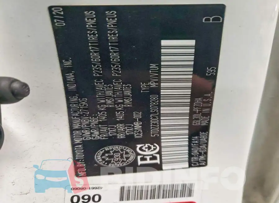 5TDZZ3DC7LS078280 Photo# 14