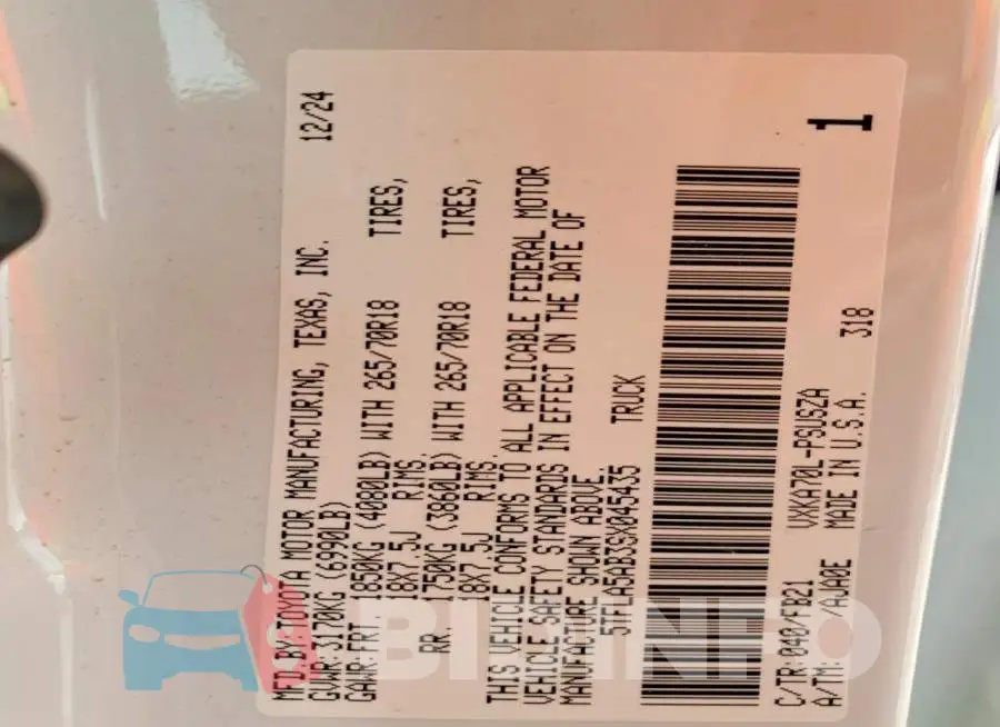 5TFLA5AB3SX045435 Photo# 12