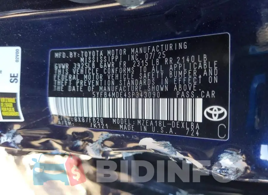 5YFB4MDE4SP343090 Photo# 12