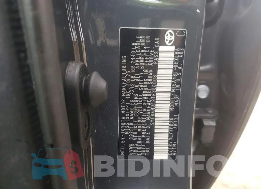 5YFB4MDE8TP386008 Photo# 12