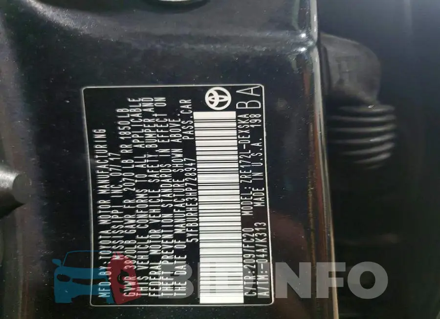 5YFBURHE3HP728947 Photo# 12