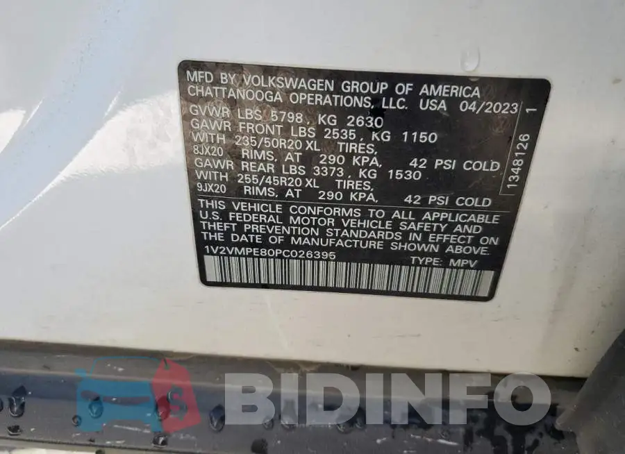 1V2VMPE80PC026395 Photo# 14