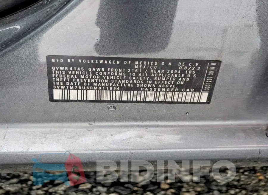 3VW7M7BU6RM011894 Photo# 12