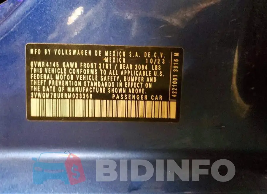 3VWGM7BU8RM023366 Photo# 13