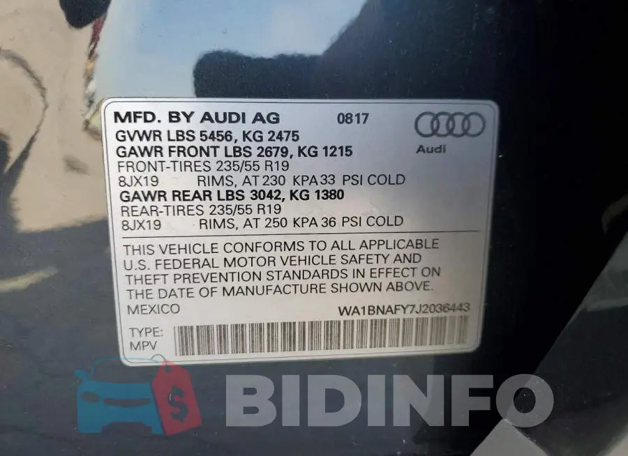 WA1BNAFY7J2036443 Photo# 13
