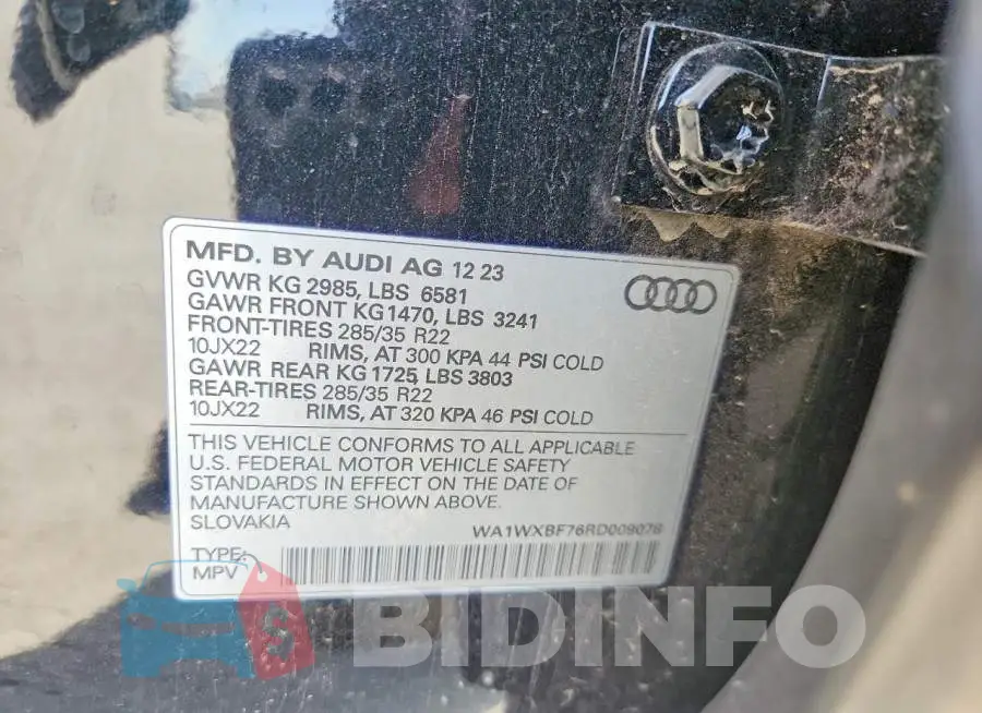 WA1WXBF76RD009078 Photo# 14