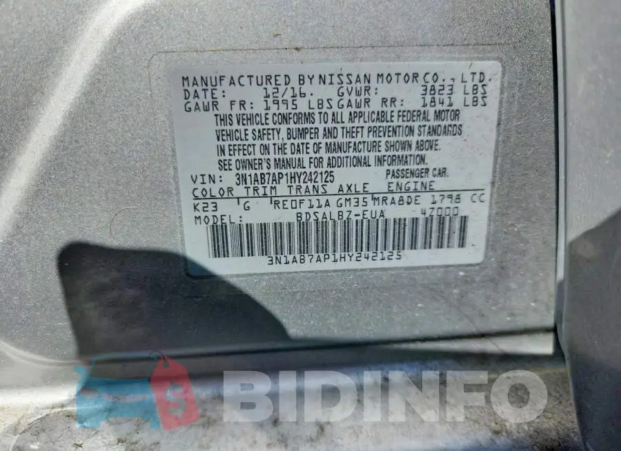 3N1AB7AP1HY242125 Photo# 13