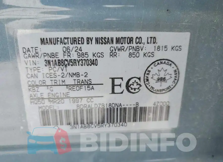 3N1AB8CV5RY370340 Photo# 12