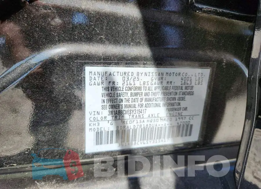 3N1AB8CV6SY315417 Photo# 12