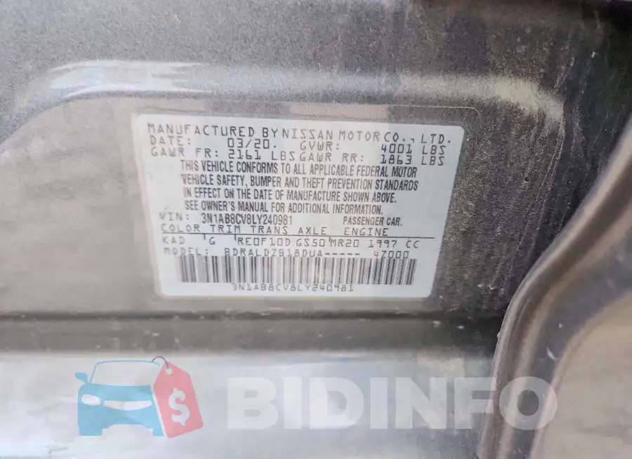 3N1AB8CV8LY240981 Photo# 12