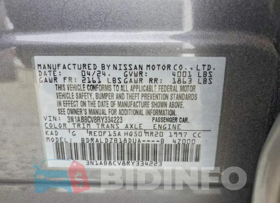 3N1AB8CV8RY334223 Photo# 12