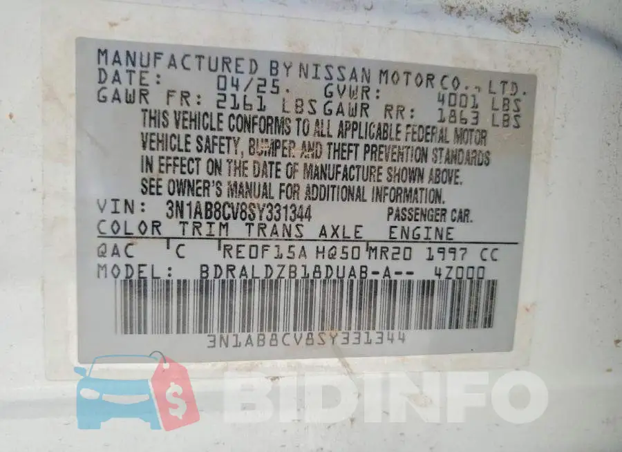 3N1AB8CV8SY331344 Photo# 13